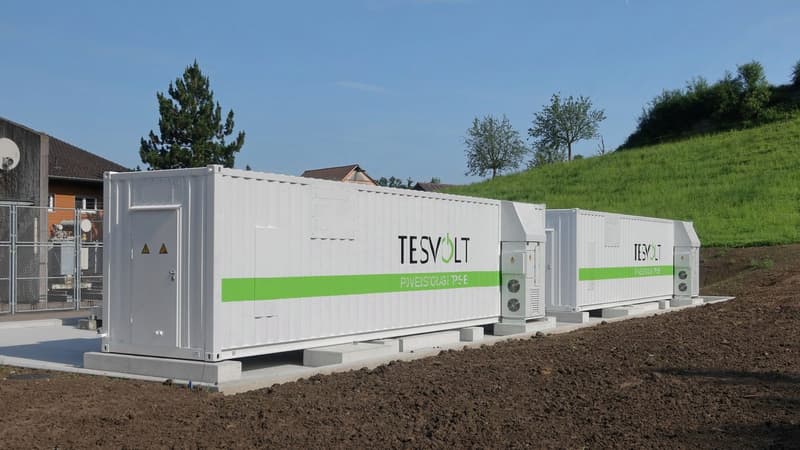 Tesvolt battery energy storage system installation in Rheineck