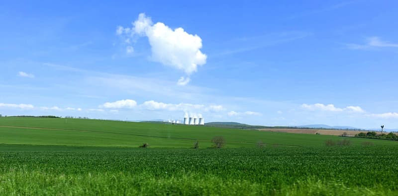 Cooling towers of the Mochovce nuclear power plant in Slovakia