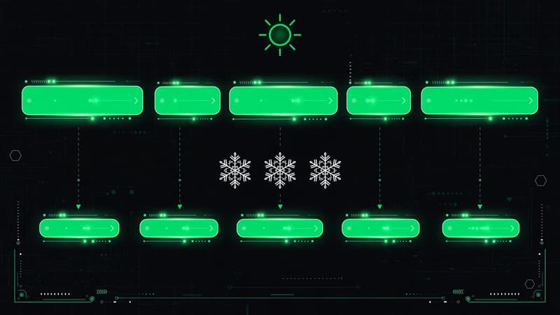 AI illustration of a comparison chart showing EPA rated range versus verified 32°F winter range for popular EV models