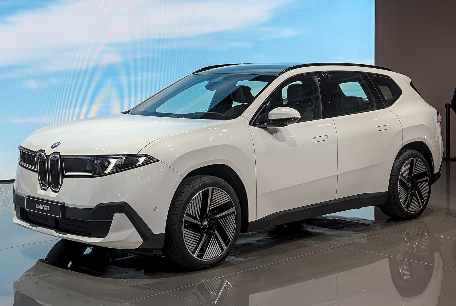 BMW iX3 electric SUV on display at the 2025 IAA motor show
