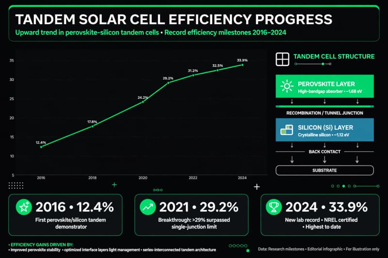 Tandem Solar Cell Efficiency Records 2026: How High Can They Go