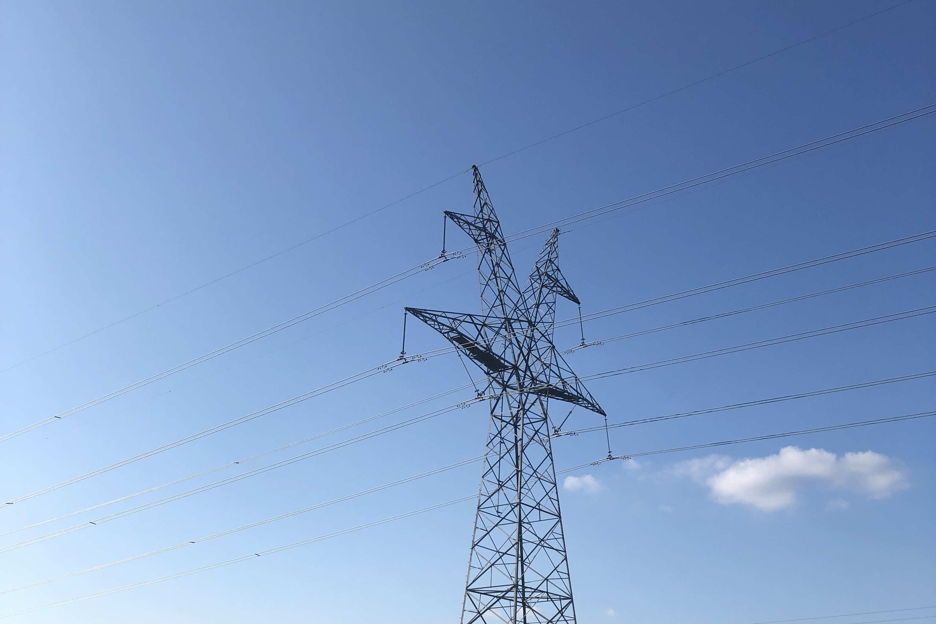 High-voltage transmission towers and power lines in Clay County, Texas (illustrative image)