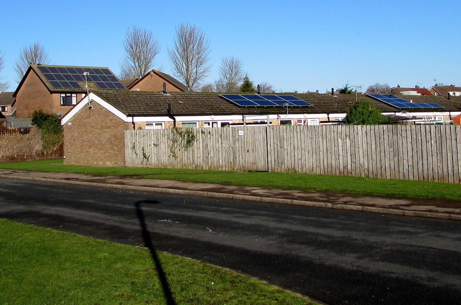 Solar panels installed on a residential rooftop in Caldicot, Wales (illustrative photo)