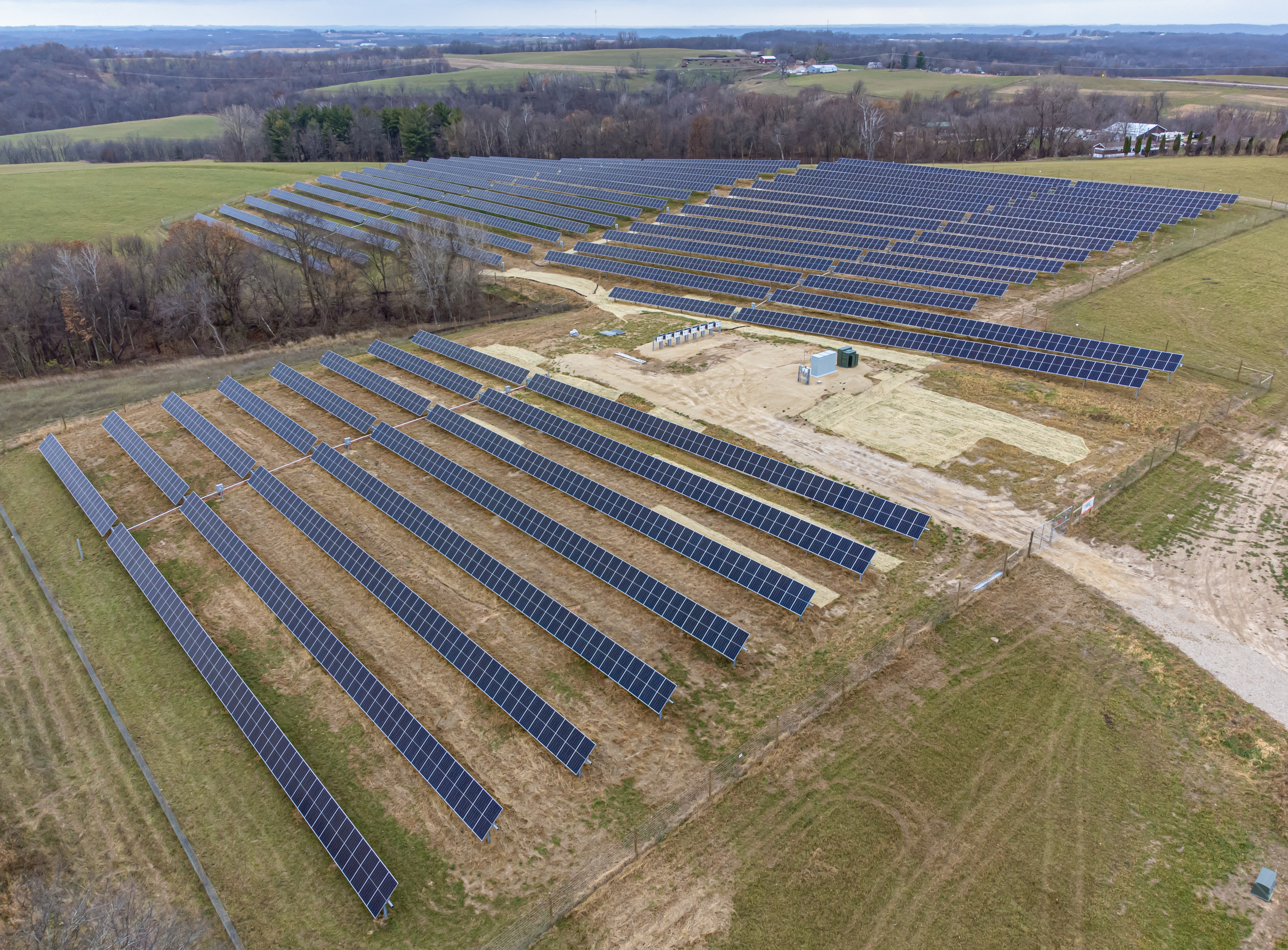 A utility-scale solar farm in Wheatland, Wisconsin (illustrative photo)